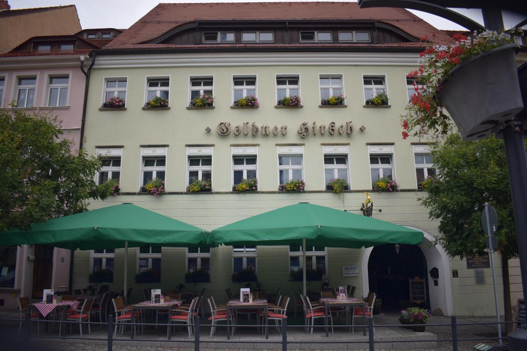 Akzent Hotel Goldner Hirsch Kamenz Exterior foto
